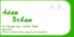 adam urban business card